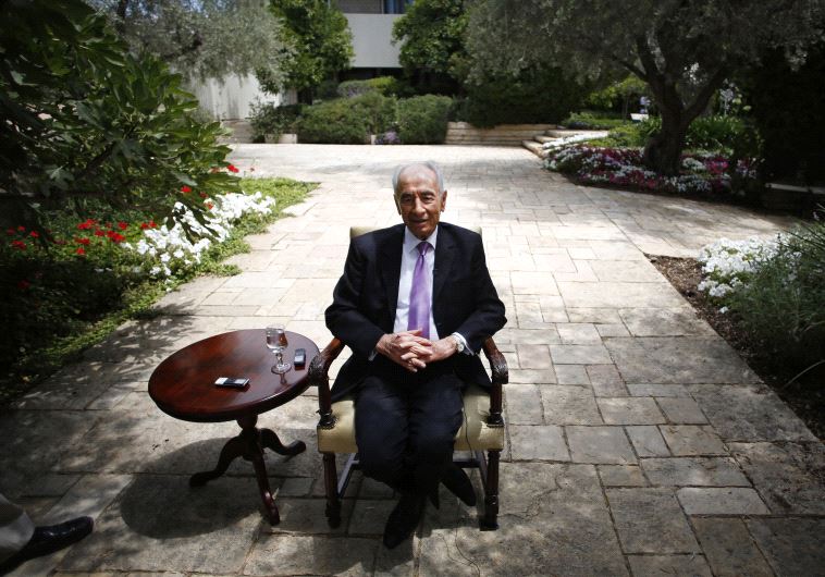 Shimon Peres during an interview with Reuters at his residence in Jerusalem, June 2013 (photo credit: REUTERS)