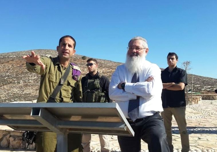 Deputy Defense Minister and Bayit Yehudi MK Eli Ben-Dahan visiting the Givati Brigade's Tomer Company in the Shomron