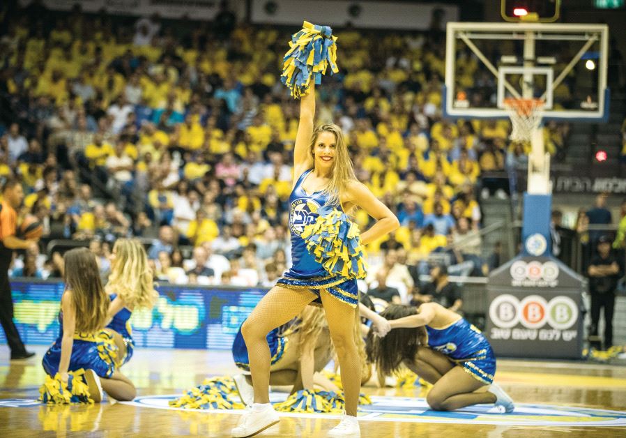 Shir Davidai, captain of the cheerleaders of Maccabi Tel Aviv’s men’s basketball team. (Credit: Yaniv Ben Simon)