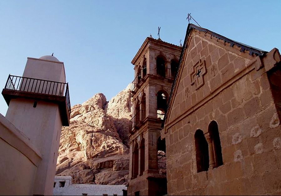  Saint Catherine's Monastery at the Sinai peninsula, Egypt. Credit: MOQUETTE AT ENGLISH WIKIPEDIA