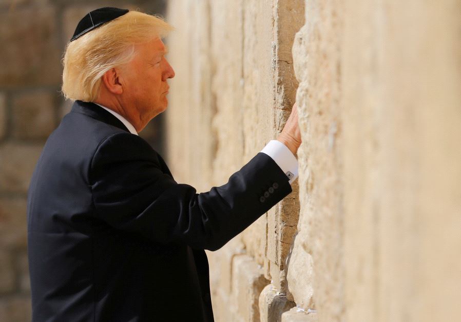 US President Donald Trump at the Western Wall (Photo by: Reuters)